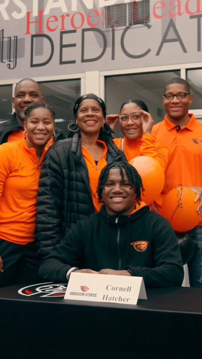 Corona Centennial RB Cornell Hatcher signs with Oregon State on Signing Day, Feb. 7, 2024.