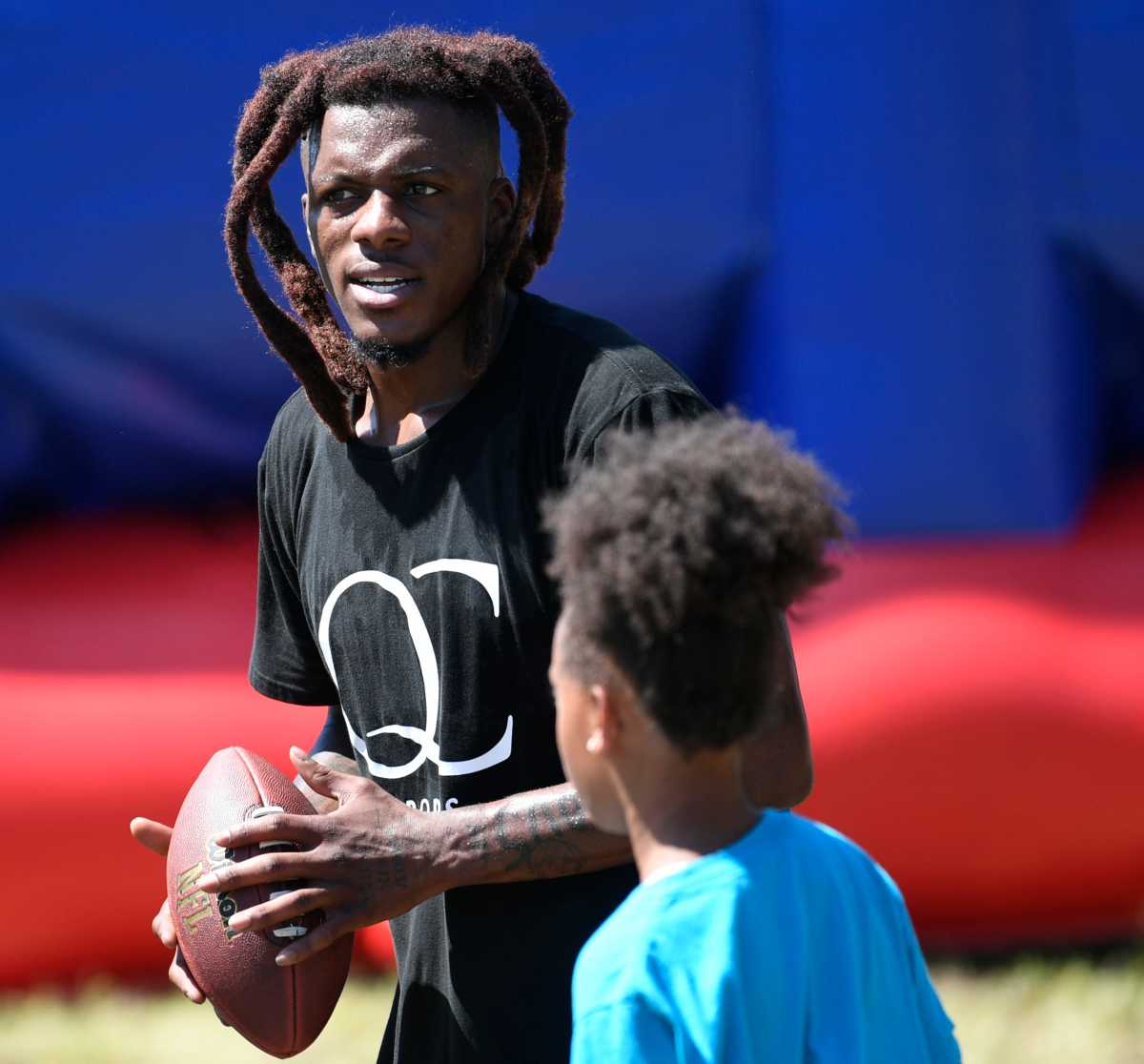 Richie James, a former Riverview High star and current member of the defending Super Bowl champion Kansas City Chiefs, stopped by the Sarasota Boys and Girls Club last summer to talk and play flag football with around 100 campers.