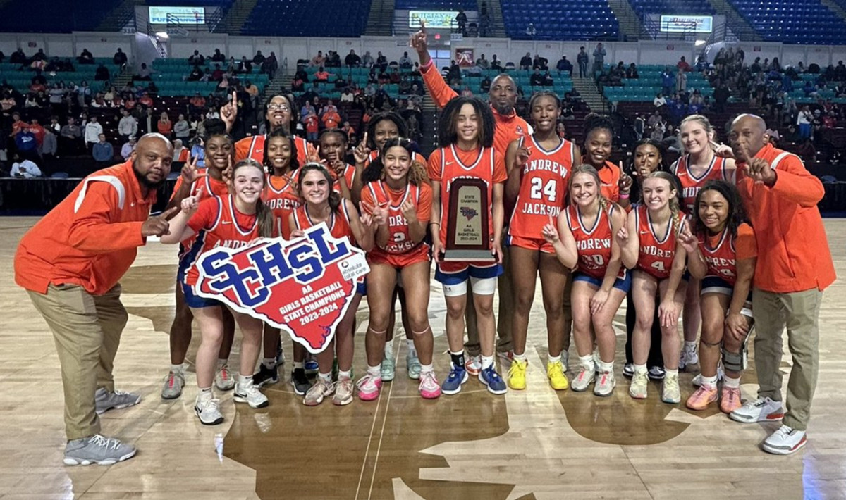 Led by Tamia Watkins and Ayona Alexander the Andrew Jackson girls stormed past Landrum to win the 2024 SCHSL Class 2-A state championship game.