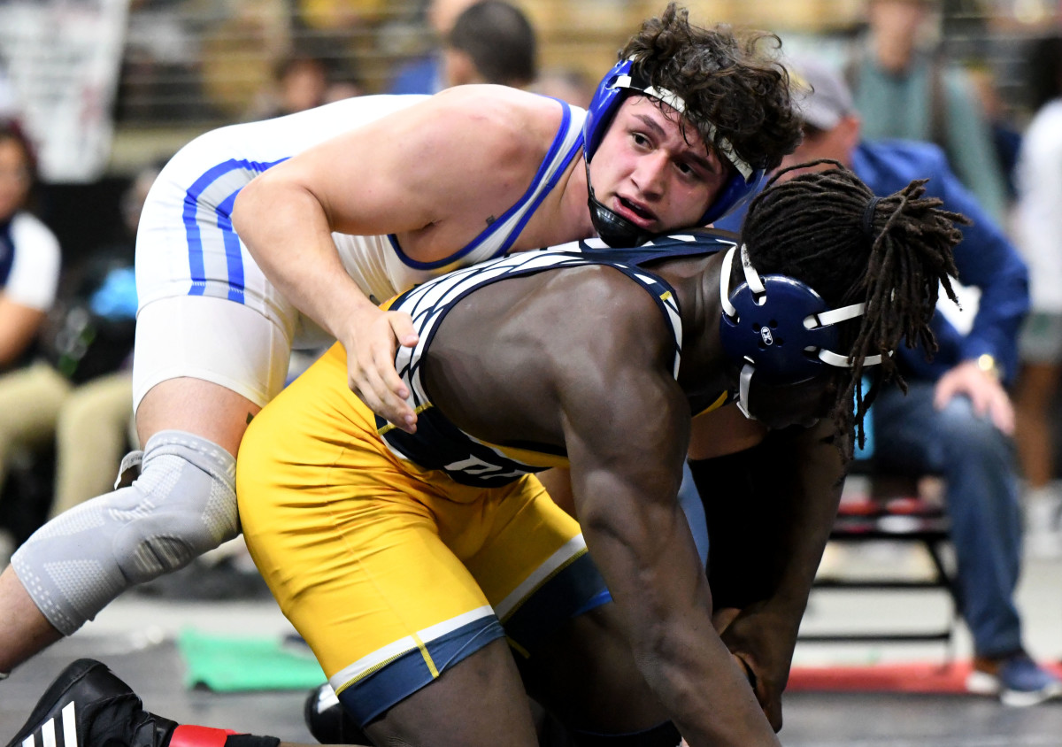 South Dade’s Christopher Sanchez grapples his way to the Class 3A 190-pound state wrestling championship on Saturday at Silver Spurs Arena in Kissimmee