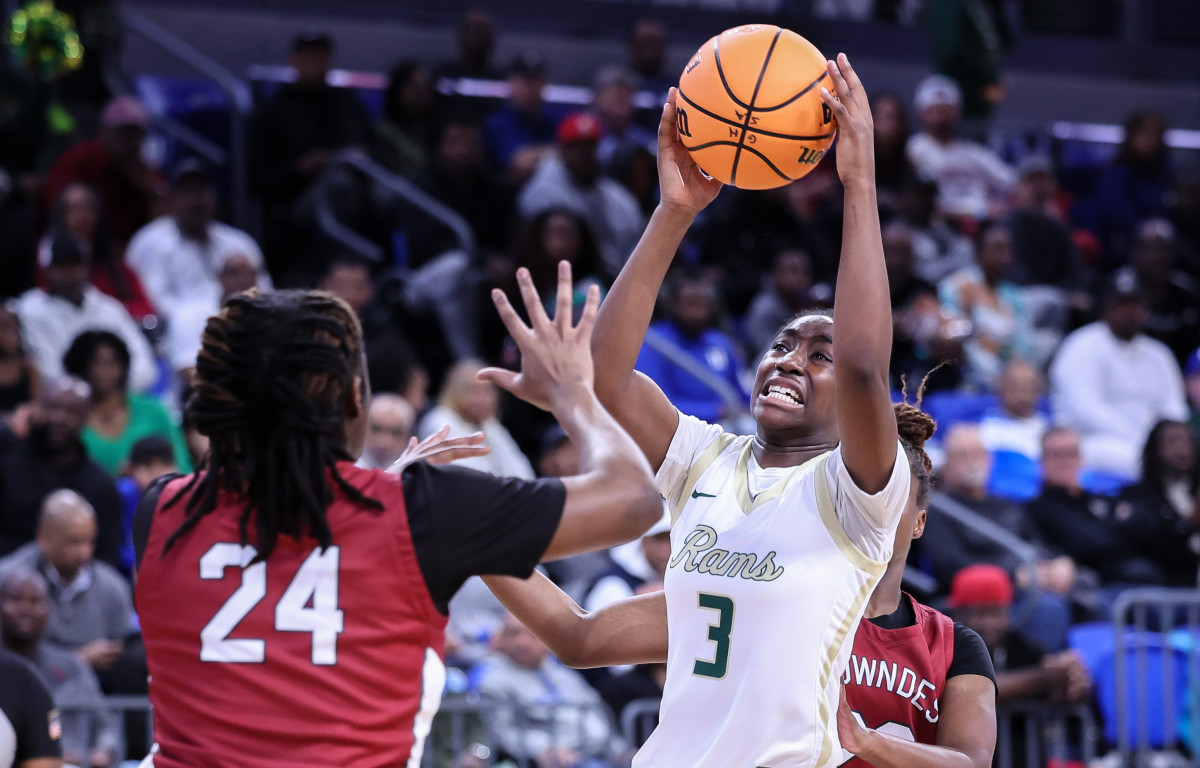 Grayson's Danielle Carnegie heled lead the Rams to a blowout win over Lowndes in the Class 7A state semifinals Saturday night. (Photo: Colin Hubbard)