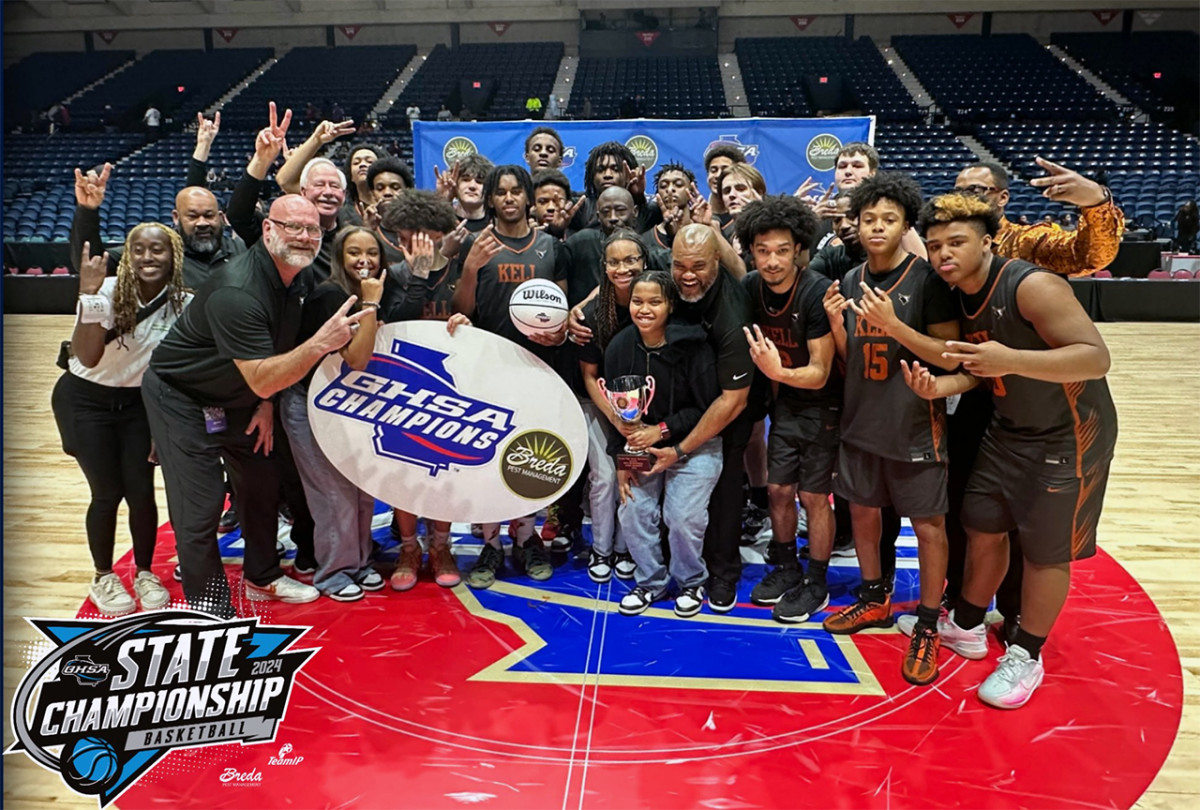 The Kell Longhorns won their second consecutive GHSL state championship Thursday with a victory over Eagle's Landing in the Class AAAAA boys basketball state championship game.