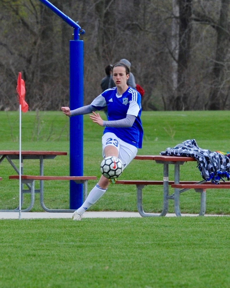 Caitlin Clark showed unusual leg strength as a young player, shooting shots from 30 yards from the goal. (Photo submitted)