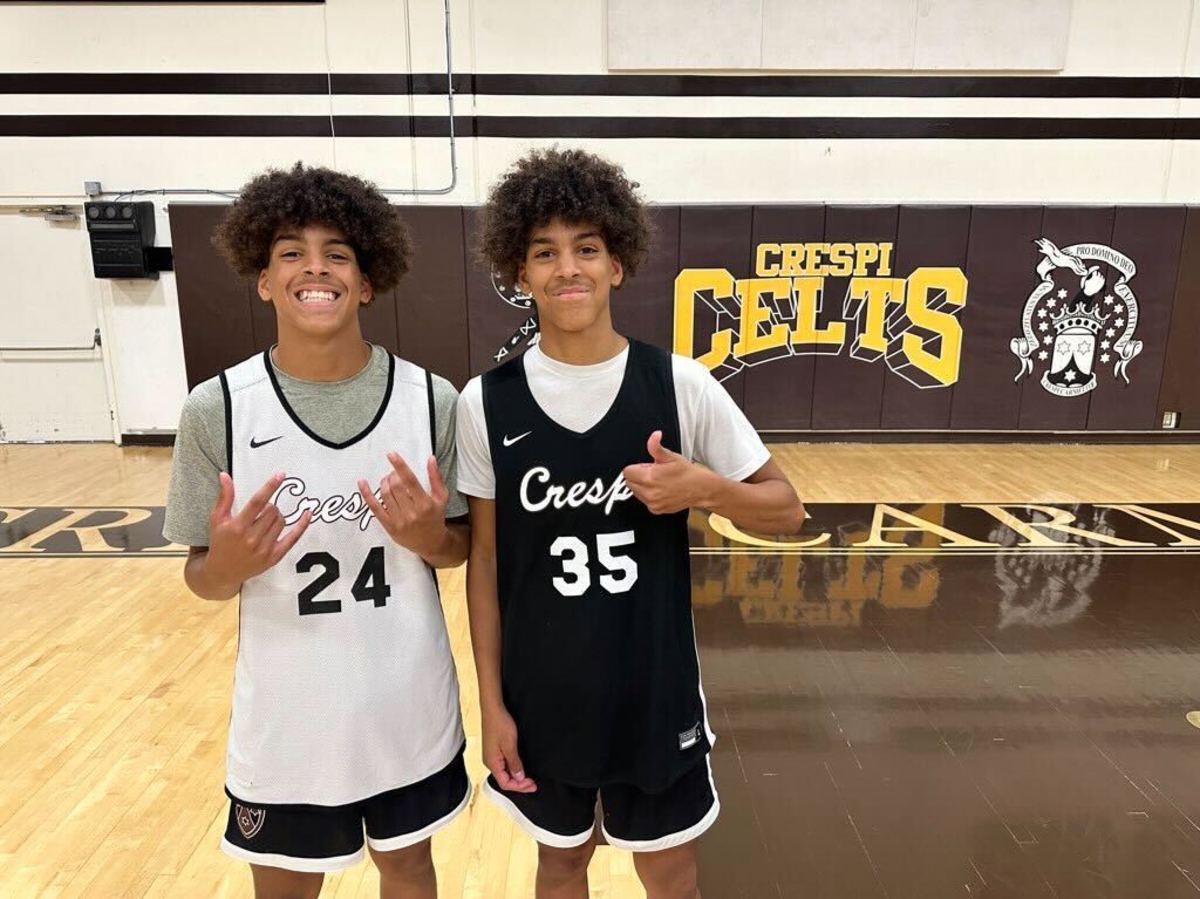 Isaiah (left) and Carter Barnes will contribute as freshmen for Crespi this season.