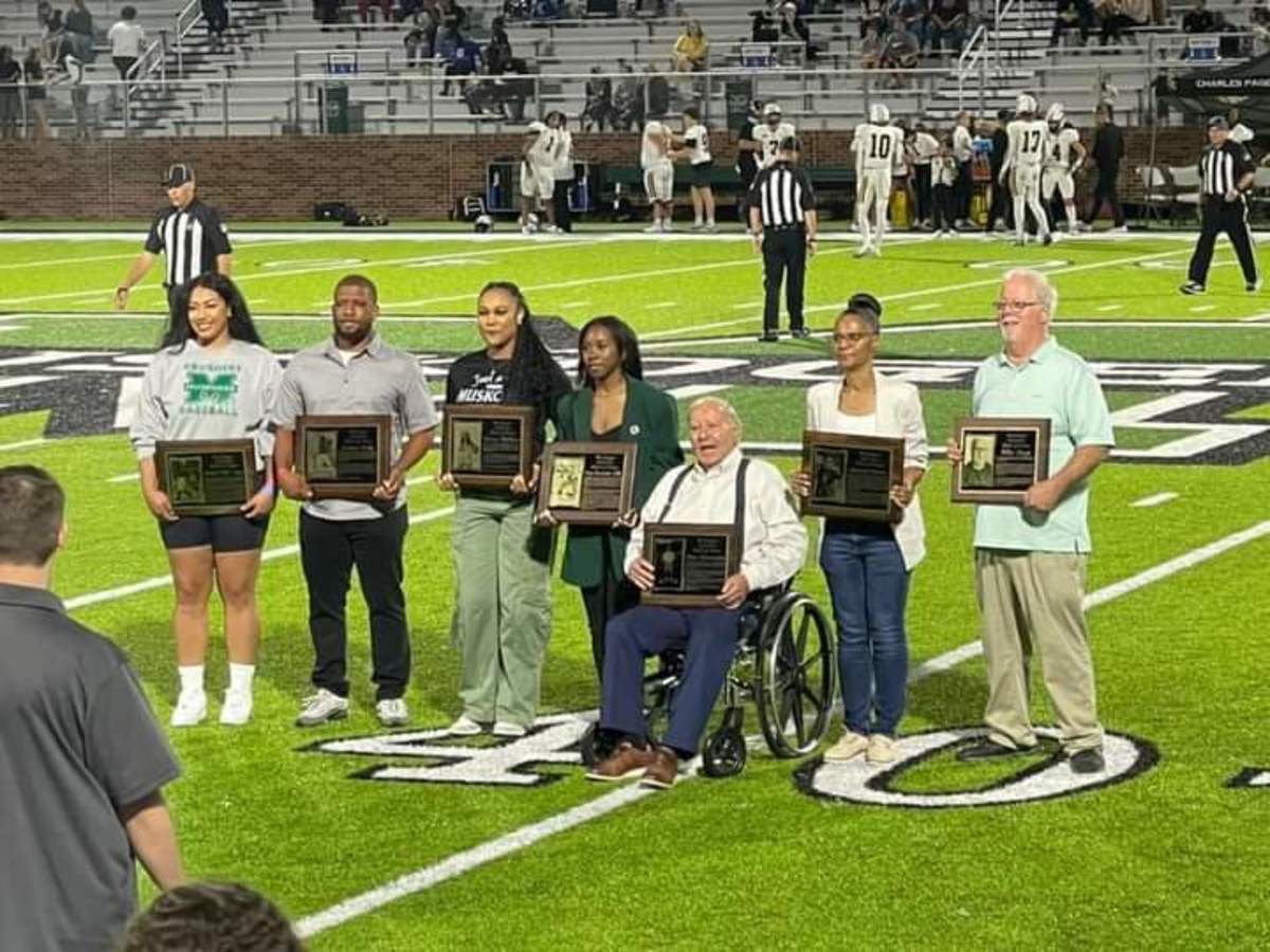 The 2023 Muskogee Athletics Hall of Fame induction class, featuring Mike Kays (right)