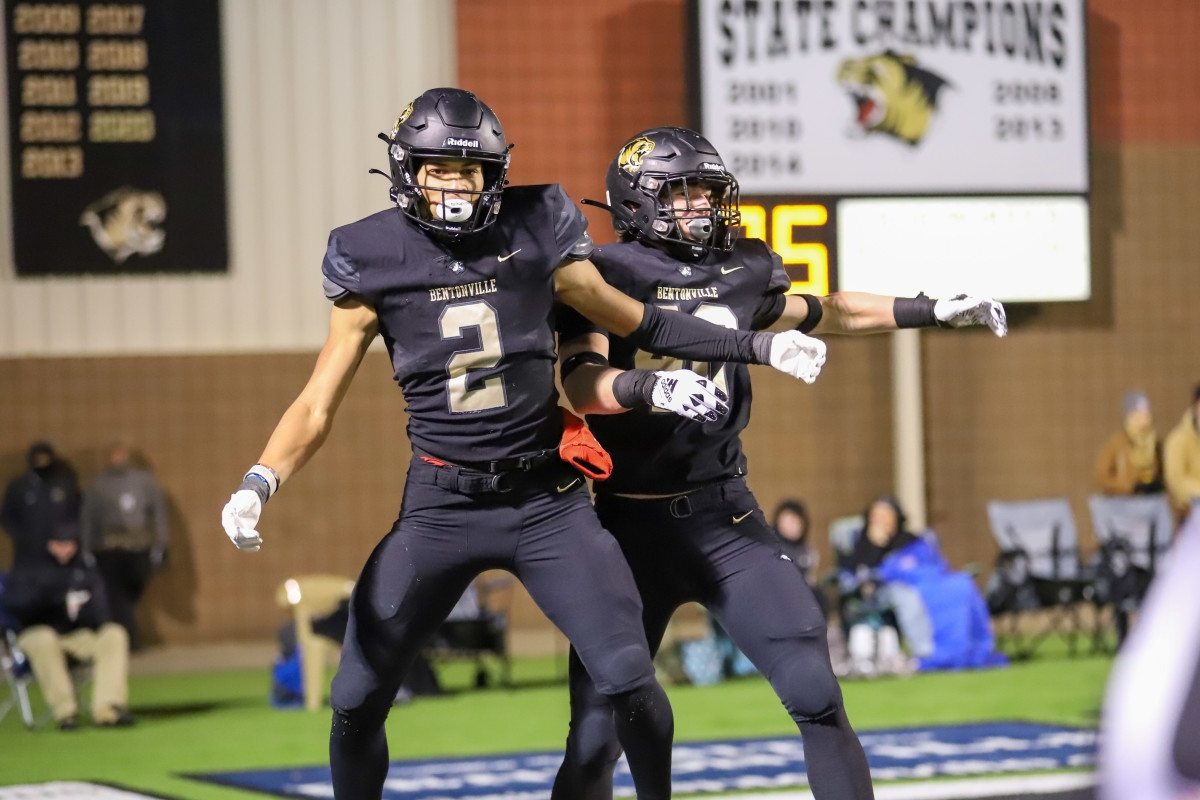 Bentonville senior CJ Brown has totaled 18 catches this season for 396 yards and five touchdowns.