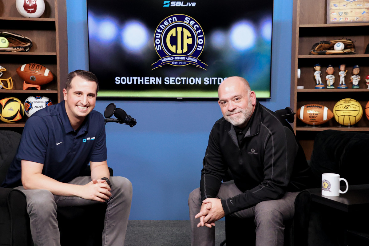 SBLive Sports' Tarek Fattal (left) sits down with Southern Section assistant commissioner Thom Simmons for an episode to be released Oct. 26.  