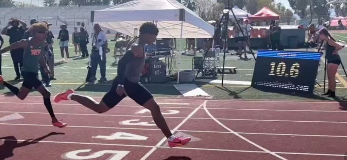 Dylan Riley ran a best of 10.76 seconds in the 100 meters as a junior