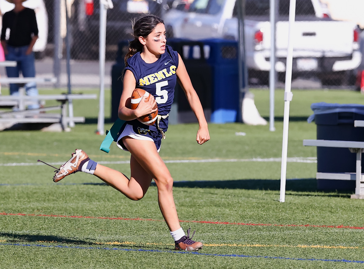 Sophomore Krista Arreola on the way to paydirt