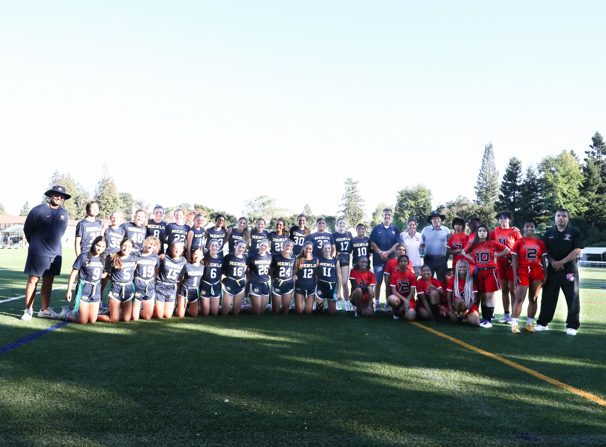Menlo School and Skyline pose after their Oct. 3 game in Atherton
