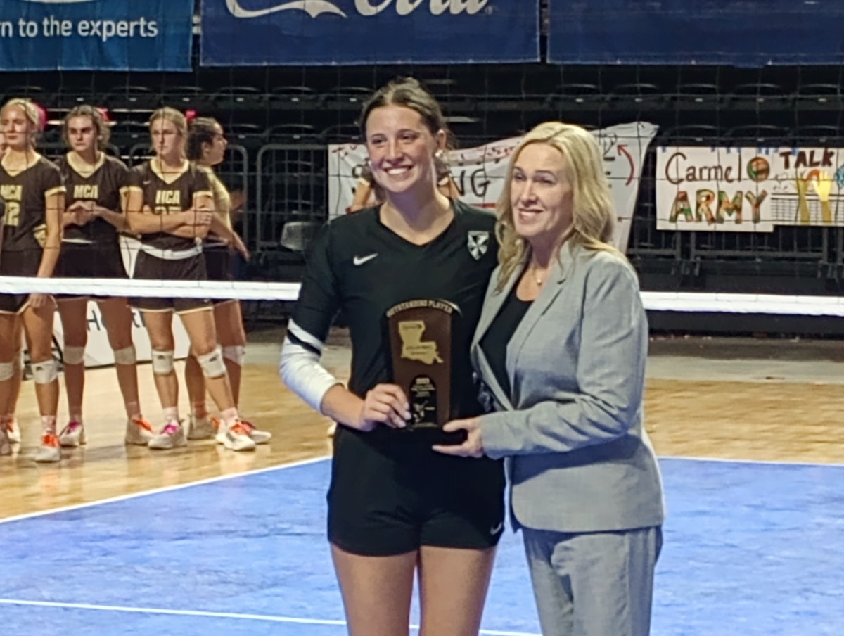 Dominican senior Cam Chatellier was awarded the Most Outstanding Player following her team's win in the Division I state volleyball title match Nov. 11, 2023.