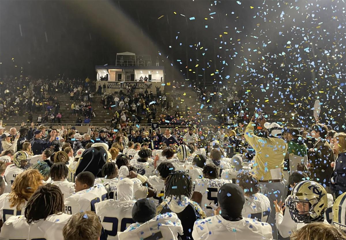 The confetti was flying as the Thomas County Central football team celebrated with their fans after earning the Yellow Jackets' first trip to a GHSA state championship game in 21 years.