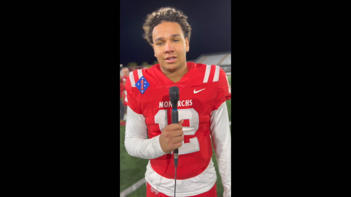 Mater Dei QB Elijah Brown interview after last game, 35-0 over Serra 2023 CIF Open Division by Myckena Guerrero 12-9-2023