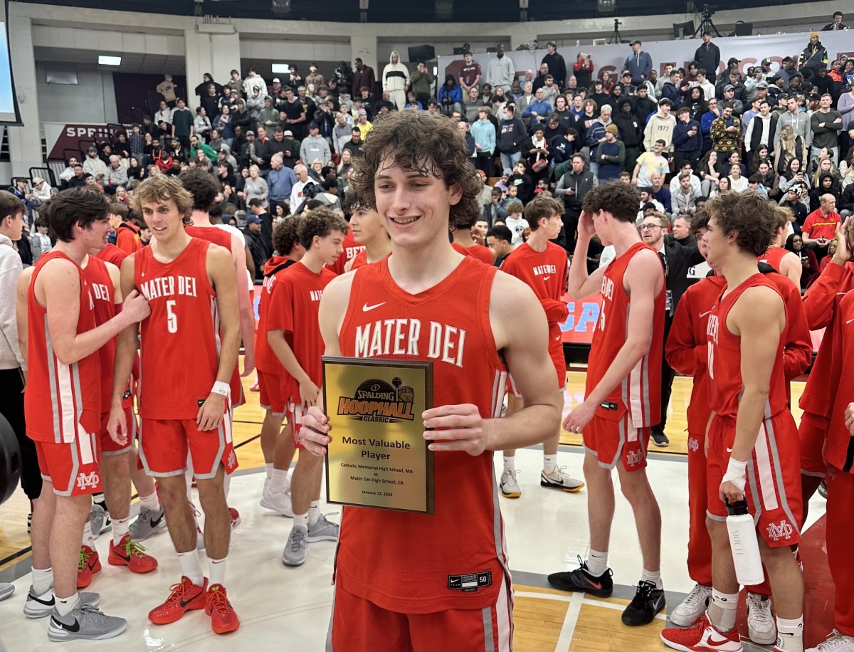 Mater Dei's Brannon Martinsen wins MVP at the Hoophall Classic in Springfield, Mass.